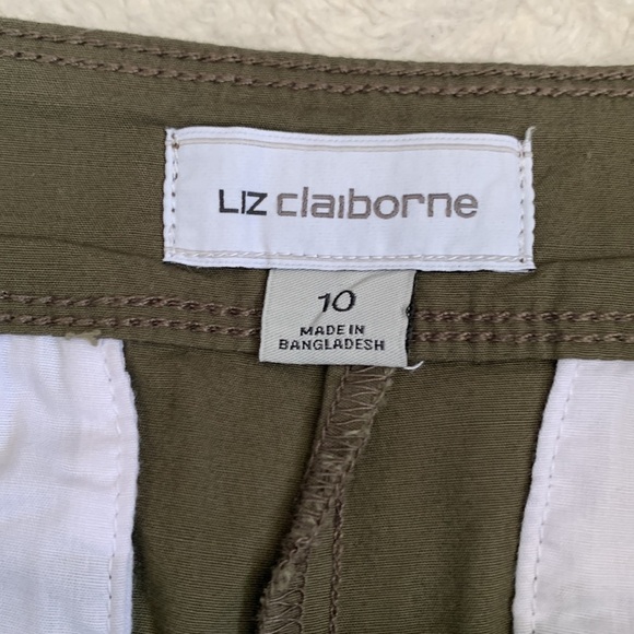 LIZ Claiborne olive green khaki golf skort skirt shorts - Picture 3 of 4